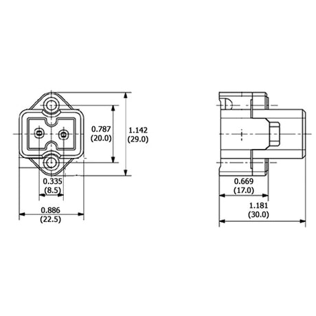 LH0558 G8.5, 5kv pulse rated HID lamp holder/socket with two hole mounting