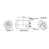 LH0581 E26/E27 5kv pulse rated med base HID lamp holder/socket with captive bushings and stak ons