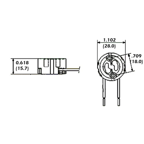 LH0582 GU10 twist and lock bipin halogen lamp holder/socket with 6" leads