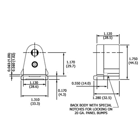 LH0595 Shunted, single pin slim line lamp holder/socket (stationary end) with slide on mounting