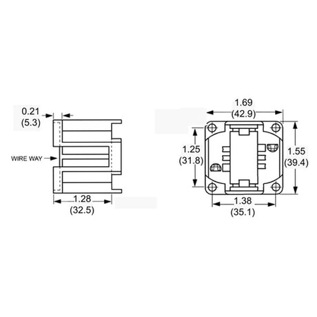 LH0609 22w GX32d-2 2 pin CFL lamp holder/socket with four hole vertical mounting