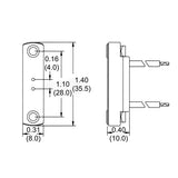 LH0612 G4 bipin halogen lamp holder/socket with two hole mounting and 12" leads