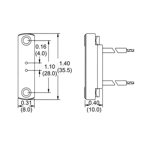 LH0612 G4 bipin halogen lamp holder/socket with two hole mounting and 12" leads