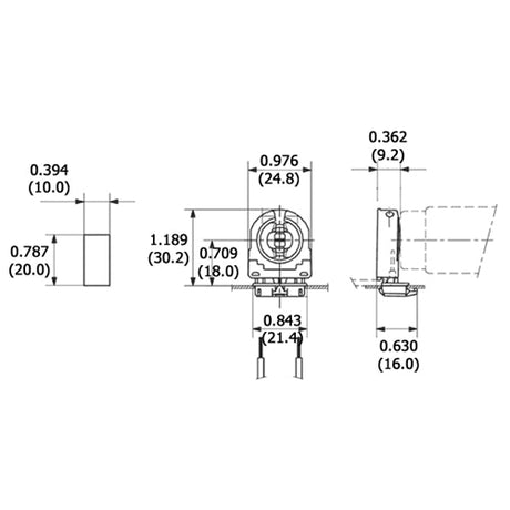 LH0634 Unshunted, rotary locking T8 only lamp holder/socket with push fit mounting