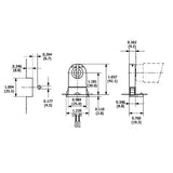 LH0635 Shunted, rotary locking T8-T12 lamp holder/socket with push fit mounting and stop/post