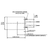 LH0636 E39, 5kv pulse rated mogul base HID lamp holder/socket with captive bushings and 17" leads