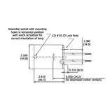 LH0637 EP39 4kv pulse rated, position oriented, mogul base lamp holder/socket with bushings and 12" leads