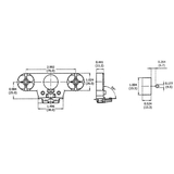 LH0653 Unshunted, rotary dual bipin lamp holder/socket with bracket mounting