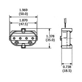 LH0655 2G11 base lamp holder/socket with two hole horizontal mounting