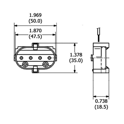 LH0655 2G11 base lamp holder/socket with two hole horizontal mounting