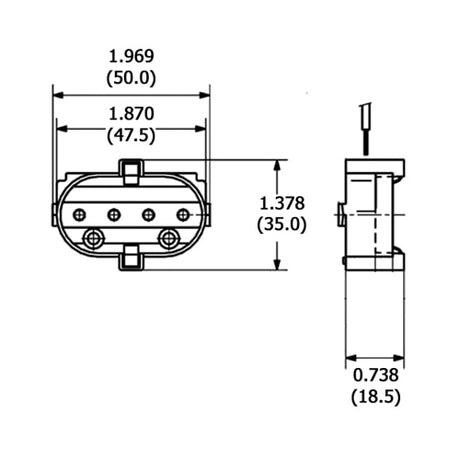 LH0655 2G11 base lamp holder/socket with two hole horizontal mounting