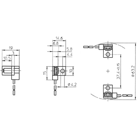 LH0656 G53, AR111 base lamp holder/socket with one hole mounting and 5" leads