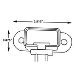 LH0663 G9.5 bipin halogen lamp holder/socket with two hole mounting and 12" leads