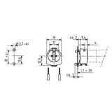 LH0672 Unshunted, rotary locking T5 lamp holder/socket with rear split pin mounting and spring