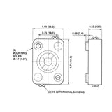 LH0673 Starter base lamp holder/socket with two hole mounting and screw terminal connections