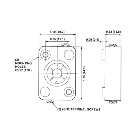 LH0673 Starter base lamp holder/socket with two hole mounting and screw terminal connections