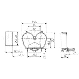 LH0677 Bracket for mounting two LH0676 lamp holders/sockets