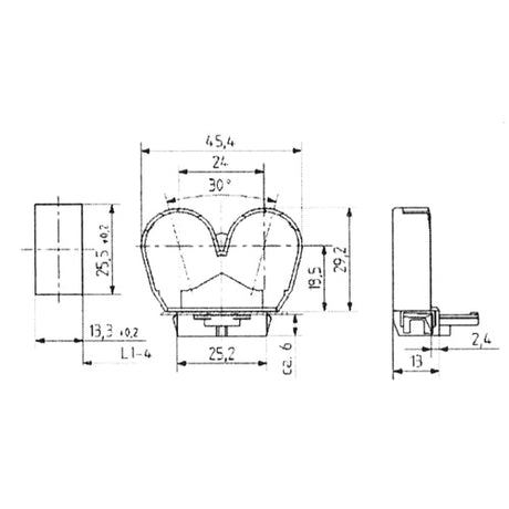 LH0677 Bracket for mounting two LH0676 lamp holders/sockets