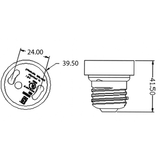 LH0703 GU24 CFL to E26 medium base lamp holder/socket permanent locking adapter