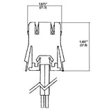 LH0705 Unshunted, straight insert, water resistant lamp holder/socket with push fit mounting and locking clip