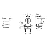 LH0711 Unshunted, rotary locking T5 miniature bipin lamp holder/socket with push fit mounting