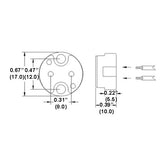 LH0718 G8 bipin halogen lamp holder/socket with two hole mounting and mica front