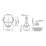 LH0721 2G11 base lamp holder horizontal support with rectangular foot mounting