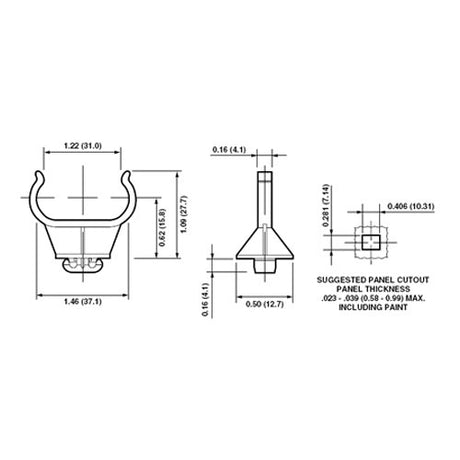 LH0721 2G11 base lamp holder horizontal support with rectangular foot mounting