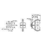 LH0722 2G11 base lamp holder horizontal support with rectangular foot mounting