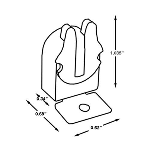 LH0723 Unshunted, rotary locking lamp holder/socket with lock assist, mounting bracket and 9" leads