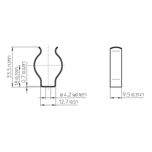 LH0732 T8 linear fluorescent metal lamp holder/support with single hole mounting