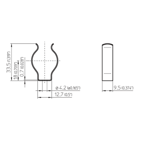 LH0732 T8 linear fluorescent metal lamp holder/support with single hole mounting