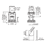 LH0745 E12 candelabra base lamp holder/socket with two hole mounting and threads