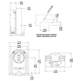 LH0749 Shunted, rotary locking, T8-T12 lamp holder/socket with push fit mounting and top/post