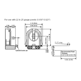 LH0759 Unshunted, T8 only, rotary locking lamp holder/socket with push fit mounting and post/stop