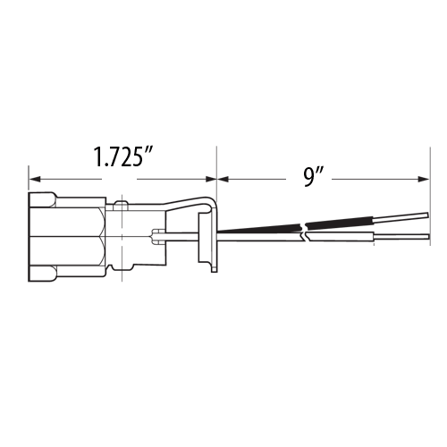 LH0766 E12, candelabra base lamp holder/socket with 1/8 IPS hickey, threaded top, and 9" leads