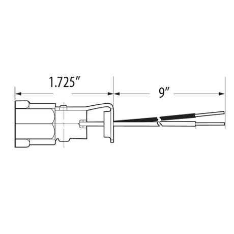 LH0766 E12, candelabra base lamp holder/socket with 1/8 IPS hickey, threaded top, and 9" leads