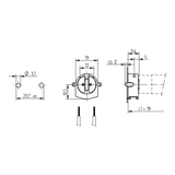 LH0768 Unshunted, T5 miniature bipin rotary locking lamp holder/socket with rear split pin mounting