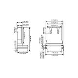 LH0771 Unshunted, straight insertion, lamp holder/socket with slide on mounting