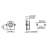 LH0785 Unshunted T8-T12 lamp holder/socket with rear split pin mounting