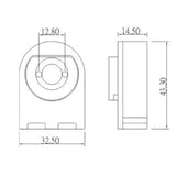 LH0788 Unshunted, compressible, T8-T12 lamp holder/socket with butt on mounting