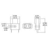 LH0793 Wedge base incandescent lamp holder/socket with solder leg connectors