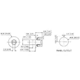 LH0797 T5 miniature bipin, compressible end lamp holder/socket with push fit mounting