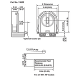 LH0803 Unshunted, rotary locking, T8 only lamp holder/socket with push fit mounting