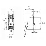 LH0815 RX7s, 5kv pulse rated lamp holder/socket with screw mounting and 15" leads