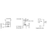 LH0837 Unshunted, "V" lock T5 miniature bipin lamp holder/socket with rear split pin mounting