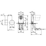 LH0845 Unshunted, rotary locking, lamp holder/socket with push fit mounting and starter base attached