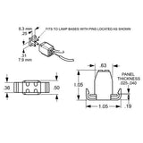 LH0860 G10q, T9 circline lamp holder/socket with snap in mounting