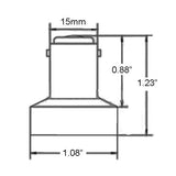 LH0863 Converts a BA15d double contact bayonet lamp holder/socket to an E12 candelabra lamp holder/socket