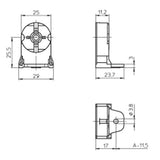 LH0870 Unshunted, rotary locking T8-T12 lamp holder/socket with push fit mounting